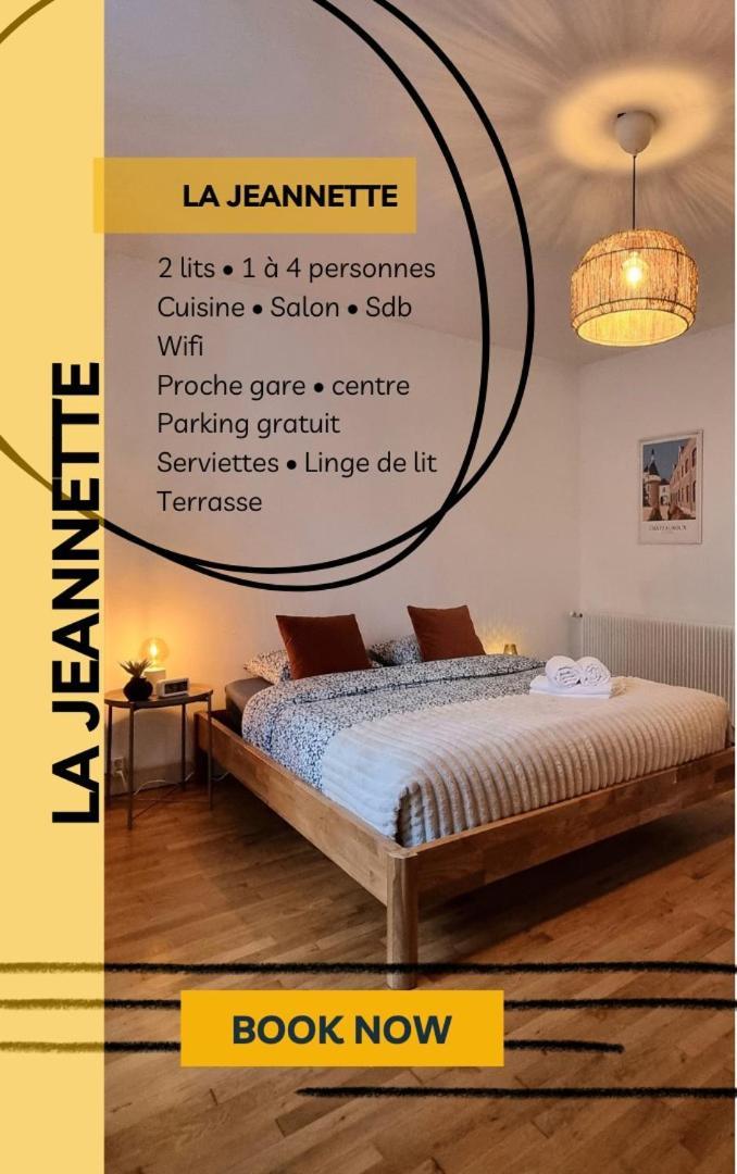 La Jeannette - Proche Gare-Centre, 2 Lits, Terrasse Villa Châteauroux Eksteriør billede